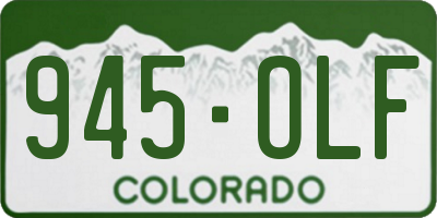 CO license plate 945OLF