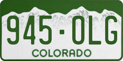 CO license plate 945OLG
