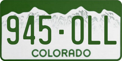 CO license plate 945OLL