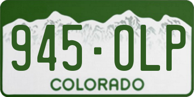 CO license plate 945OLP