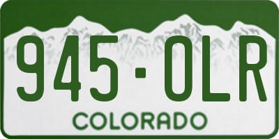 CO license plate 945OLR