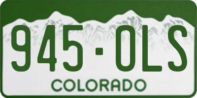 CO license plate 945OLS