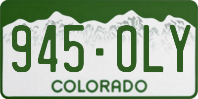 CO license plate 945OLY