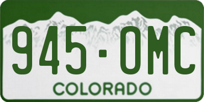 CO license plate 945OMC