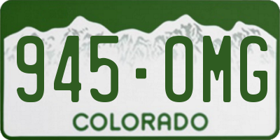 CO license plate 945OMG