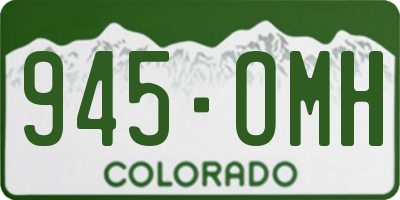 CO license plate 945OMH