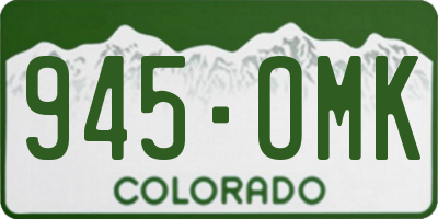CO license plate 945OMK