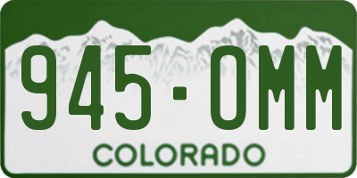 CO license plate 945OMM