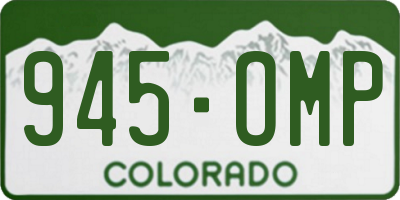 CO license plate 945OMP