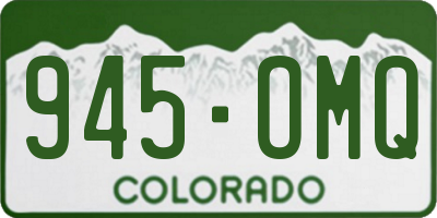CO license plate 945OMQ