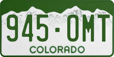 CO license plate 945OMT
