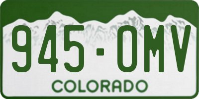 CO license plate 945OMV