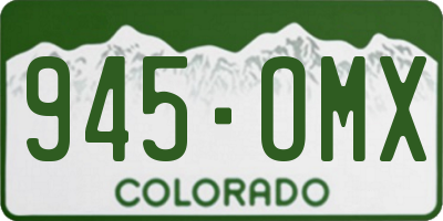 CO license plate 945OMX