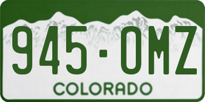 CO license plate 945OMZ