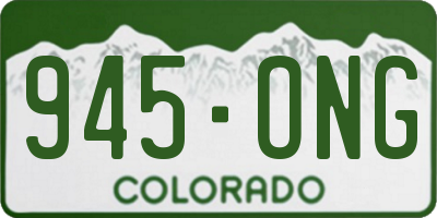 CO license plate 945ONG