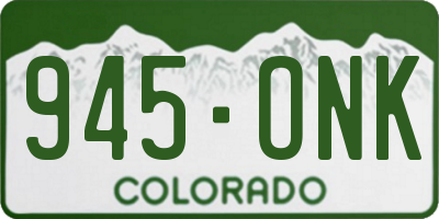 CO license plate 945ONK