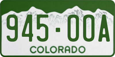 CO license plate 945OOA