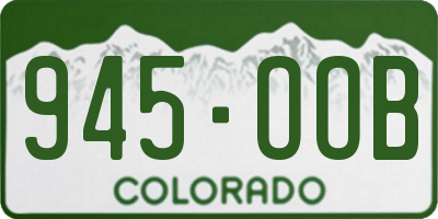 CO license plate 945OOB