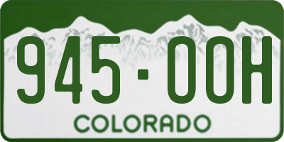 CO license plate 945OOH