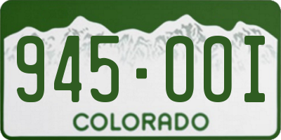 CO license plate 945OOI
