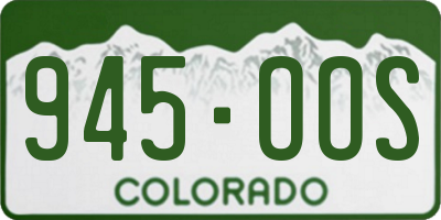 CO license plate 945OOS