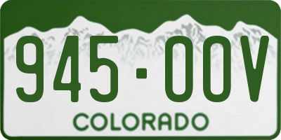 CO license plate 945OOV