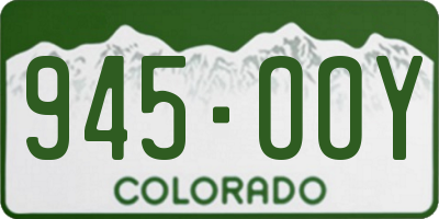 CO license plate 945OOY