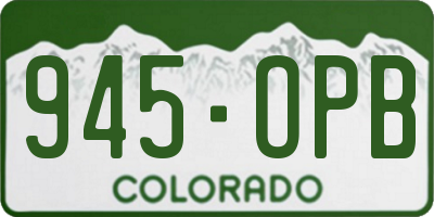 CO license plate 945OPB