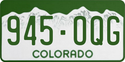 CO license plate 945OQG