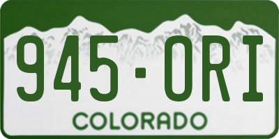 CO license plate 945ORI