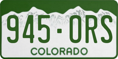 CO license plate 945ORS