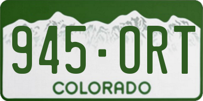 CO license plate 945ORT