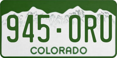 CO license plate 945ORU