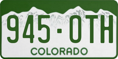 CO license plate 945OTH