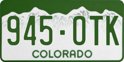 CO license plate 945OTK