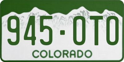 CO license plate 945OTO