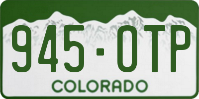 CO license plate 945OTP
