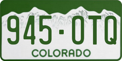 CO license plate 945OTQ