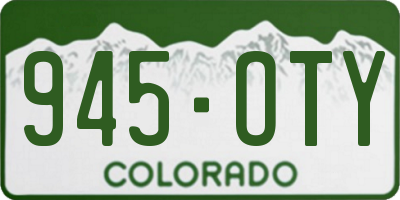 CO license plate 945OTY