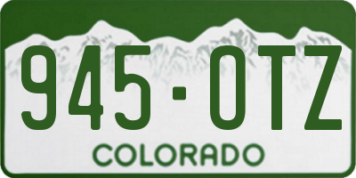 CO license plate 945OTZ