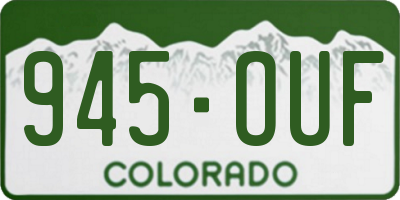 CO license plate 945OUF