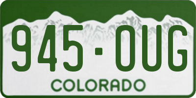 CO license plate 945OUG