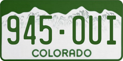 CO license plate 945OUI