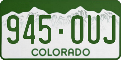 CO license plate 945OUJ