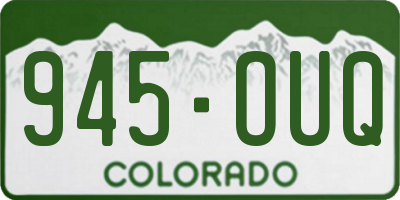 CO license plate 945OUQ