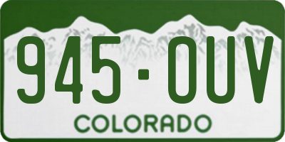 CO license plate 945OUV