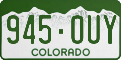 CO license plate 945OUY