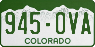 CO license plate 945OVA