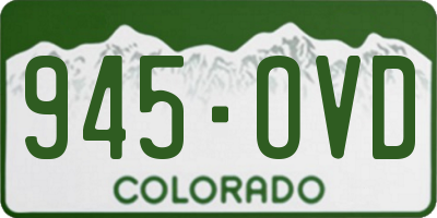 CO license plate 945OVD