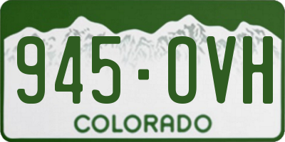 CO license plate 945OVH